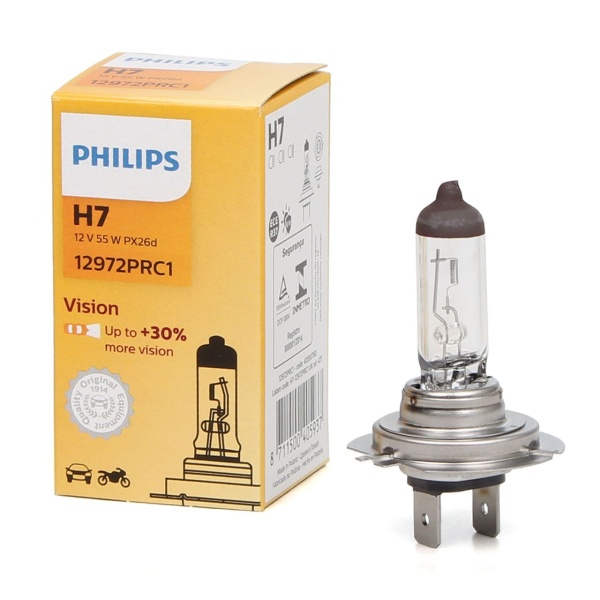 Bec Philips H7 12V 55W Vision +30% 12972PRC1